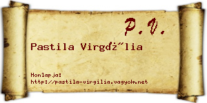 Pastila Virgília névjegykártya